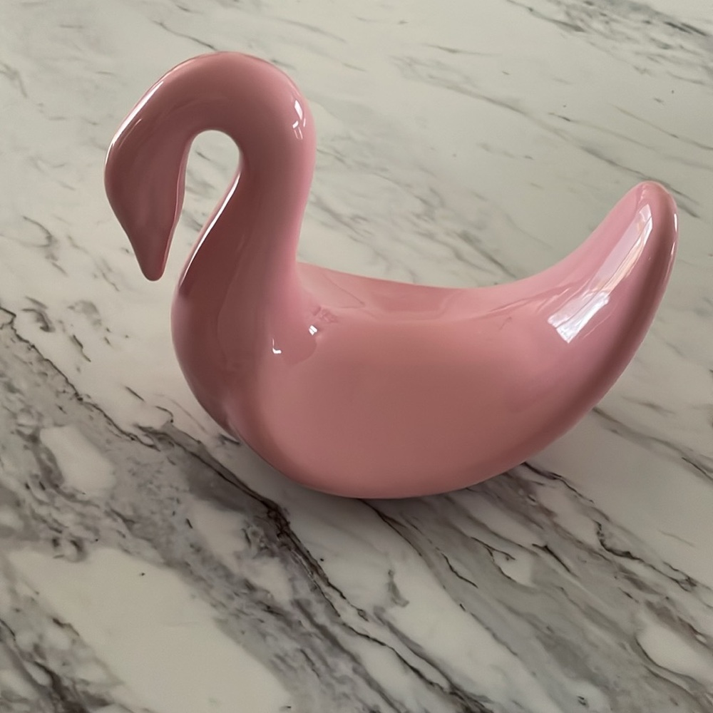 Blush Ceramic Swan Figurine